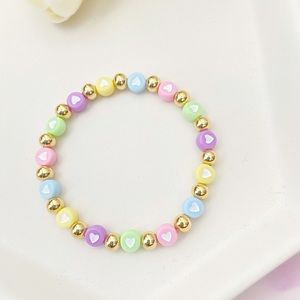 Candy Pastel Hearts Preppy Bracelet 💕💕
